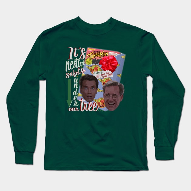 Jingle All the Way Turboman Long Sleeve T-Shirt by Screen Fiend Merch